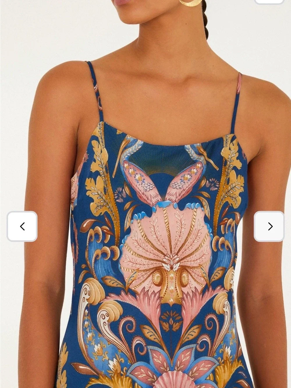 FARM Rio Sea Garden Navy Maxi Slip Dress - Picture 3 of 8